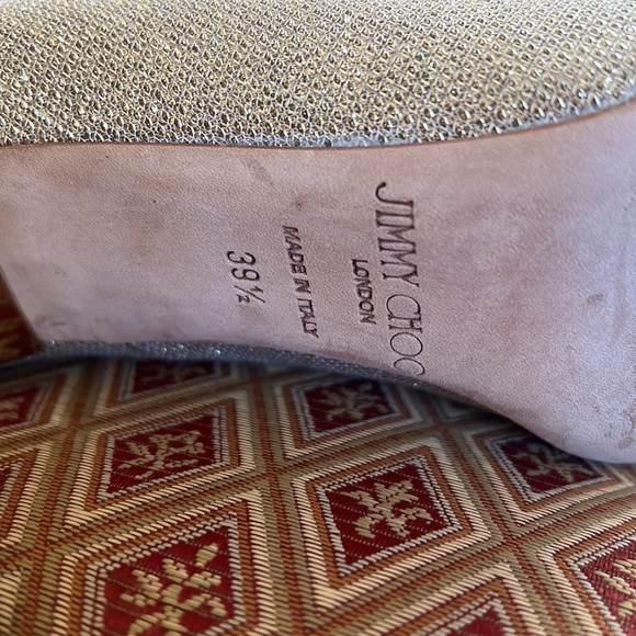 Jimmy Choo champagne glitter stilettos, sz 39,5 - Picture 8 of 10